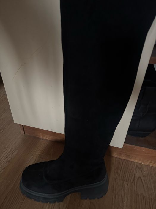 Продам замшевые ботфорты