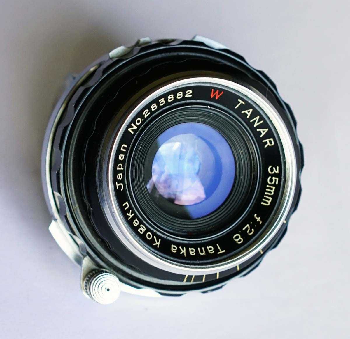 Obiectiv Tanaka Kogaku W Tanar 2.8/35mm, cu adaptor pentru Leica M