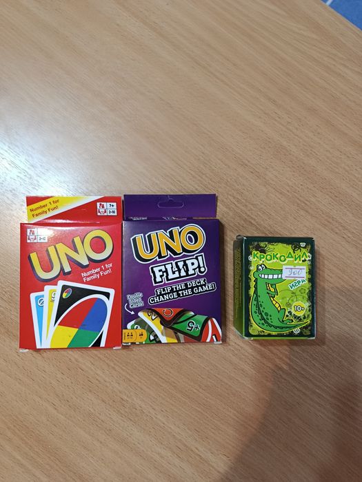 Продаю настольные игры, уно, уно флип, крокодил