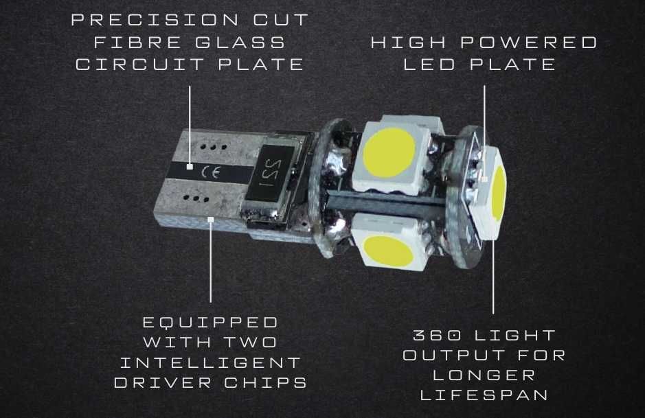 Bec LED SMD SuperBright BMW 5 ser. E60 & E61 : T10 510 5W5 CanBus OK