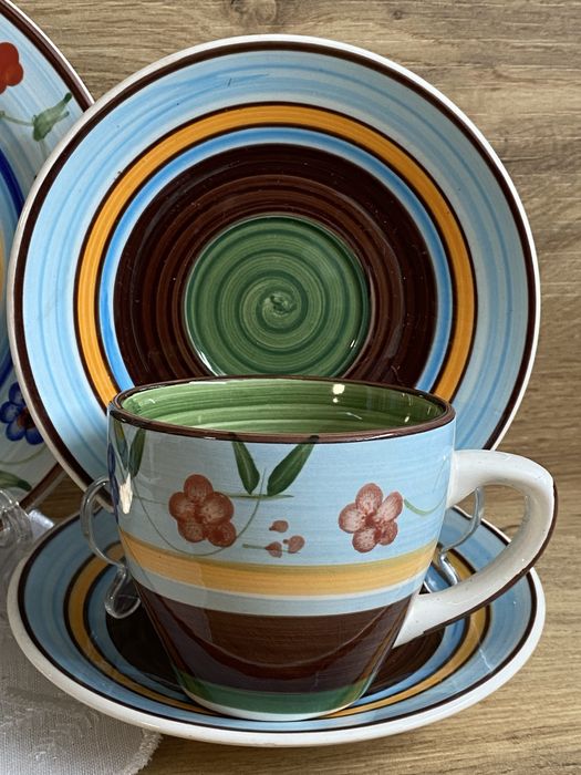 Винтидж ръчно рисувани керамични чаши CREATABLE