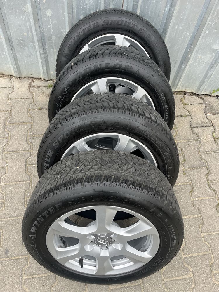 Jante aliaj 5x112mm, anvelope iarna 225/55 R16, Audi A4 B8, B9, A6 C6