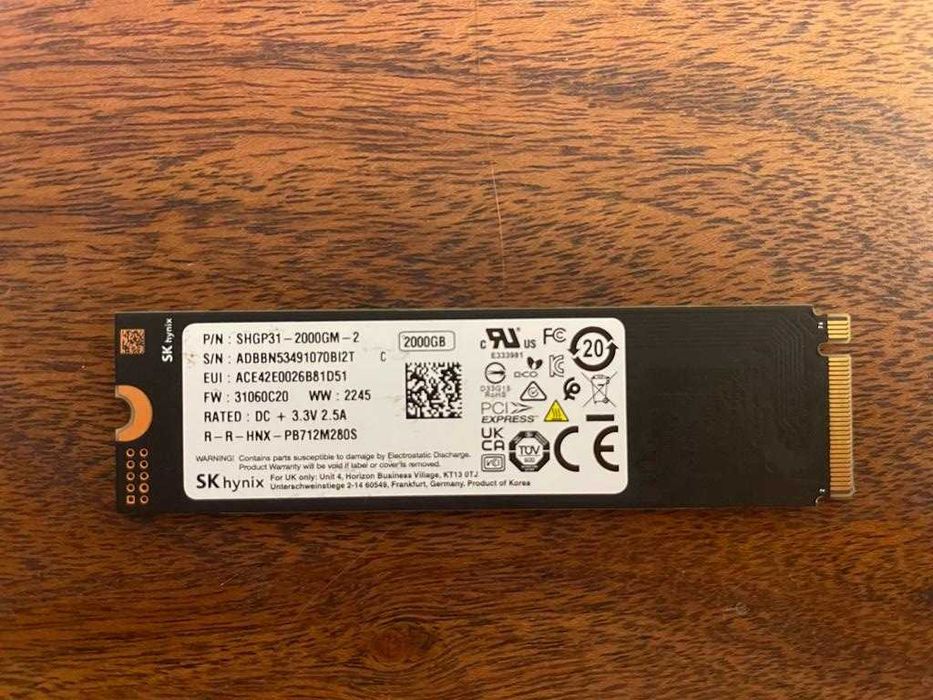 SSD NVMe SK Hynix Gold P31 2TB, M.2 2280 inch BULK