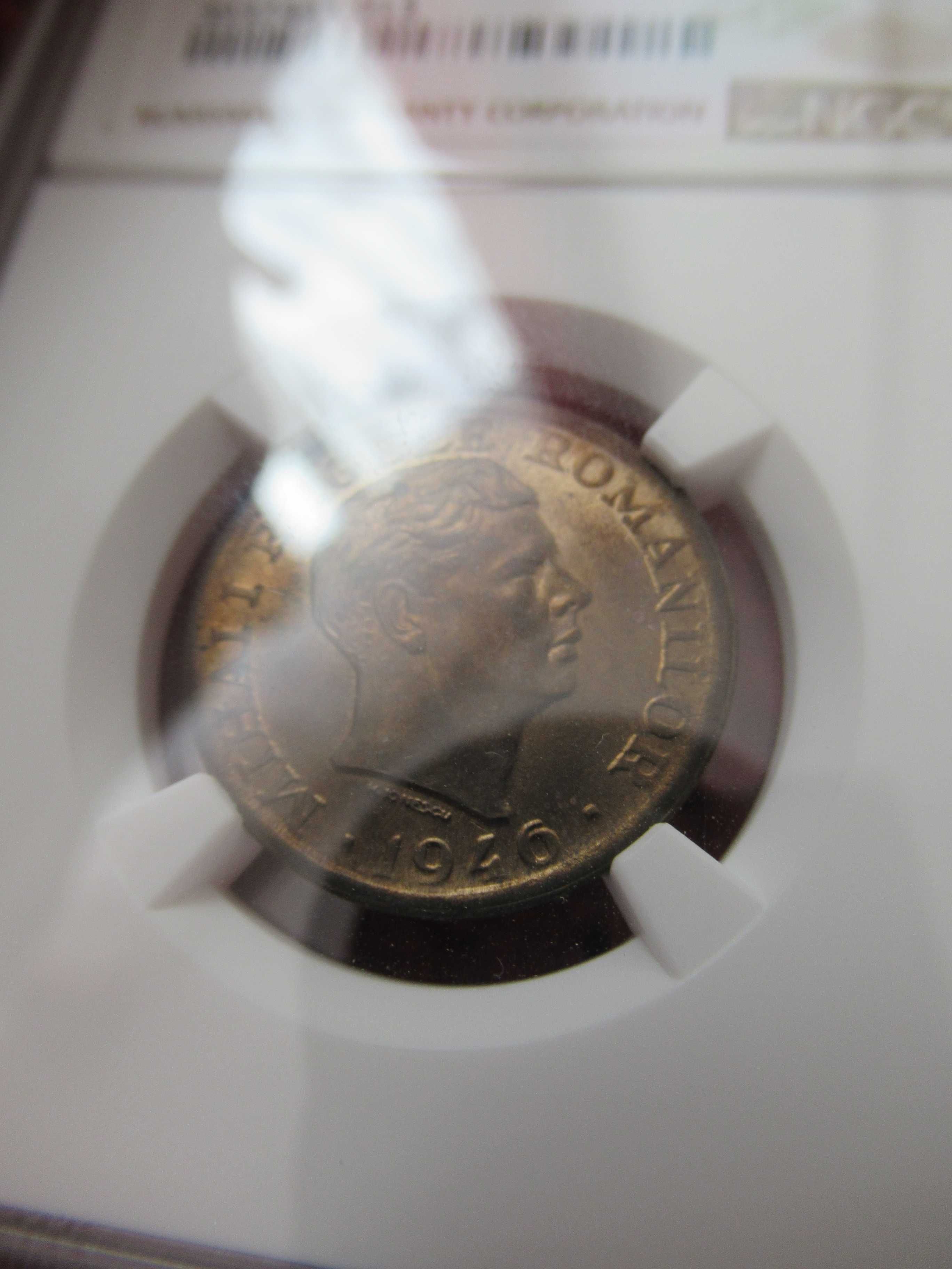 Monede Romania gradate NGC-2000 lei 1946 ms64, 25000lei1946, 20lei1944