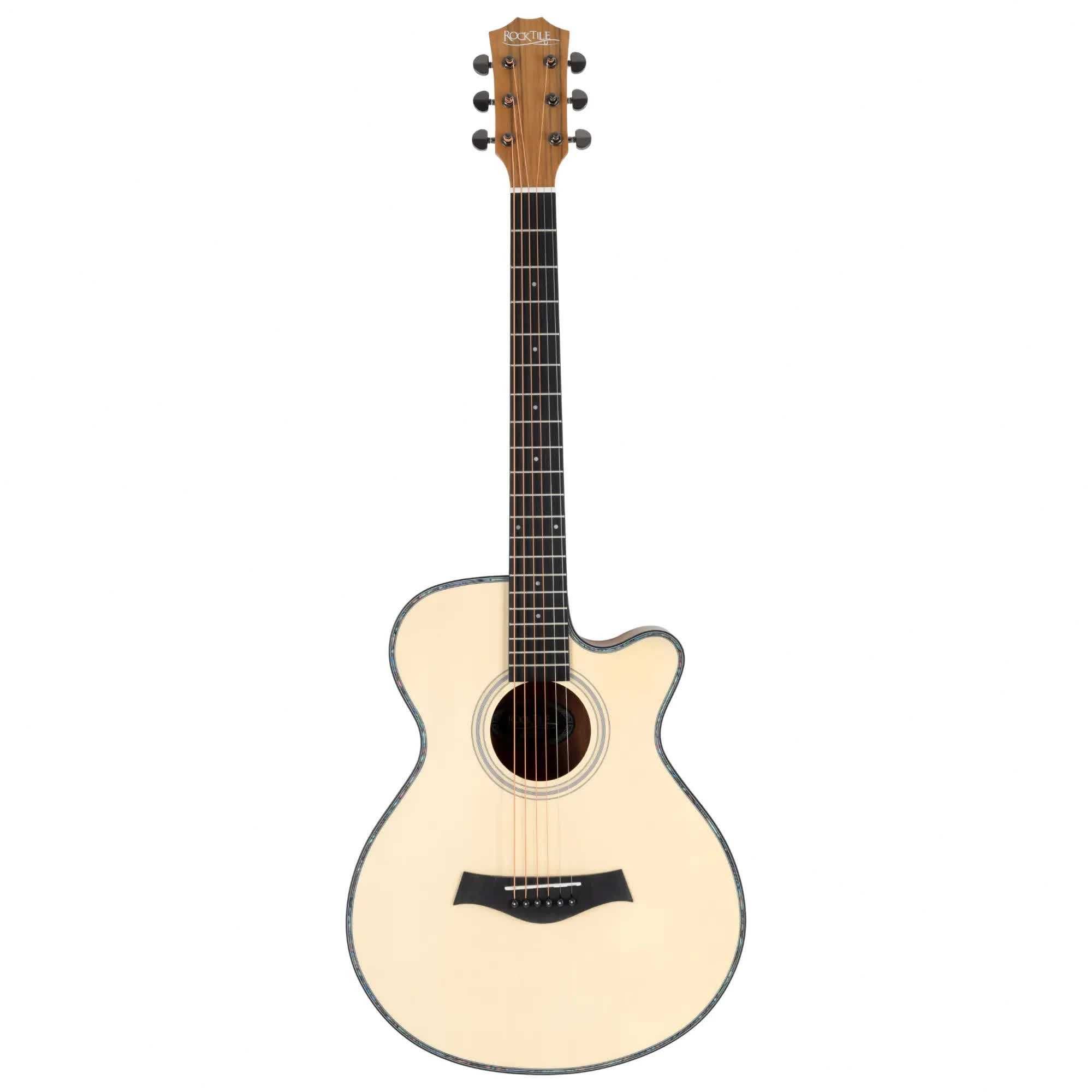 Set chitara acustica concert cutaway natur Rocktile WSC-100C NT