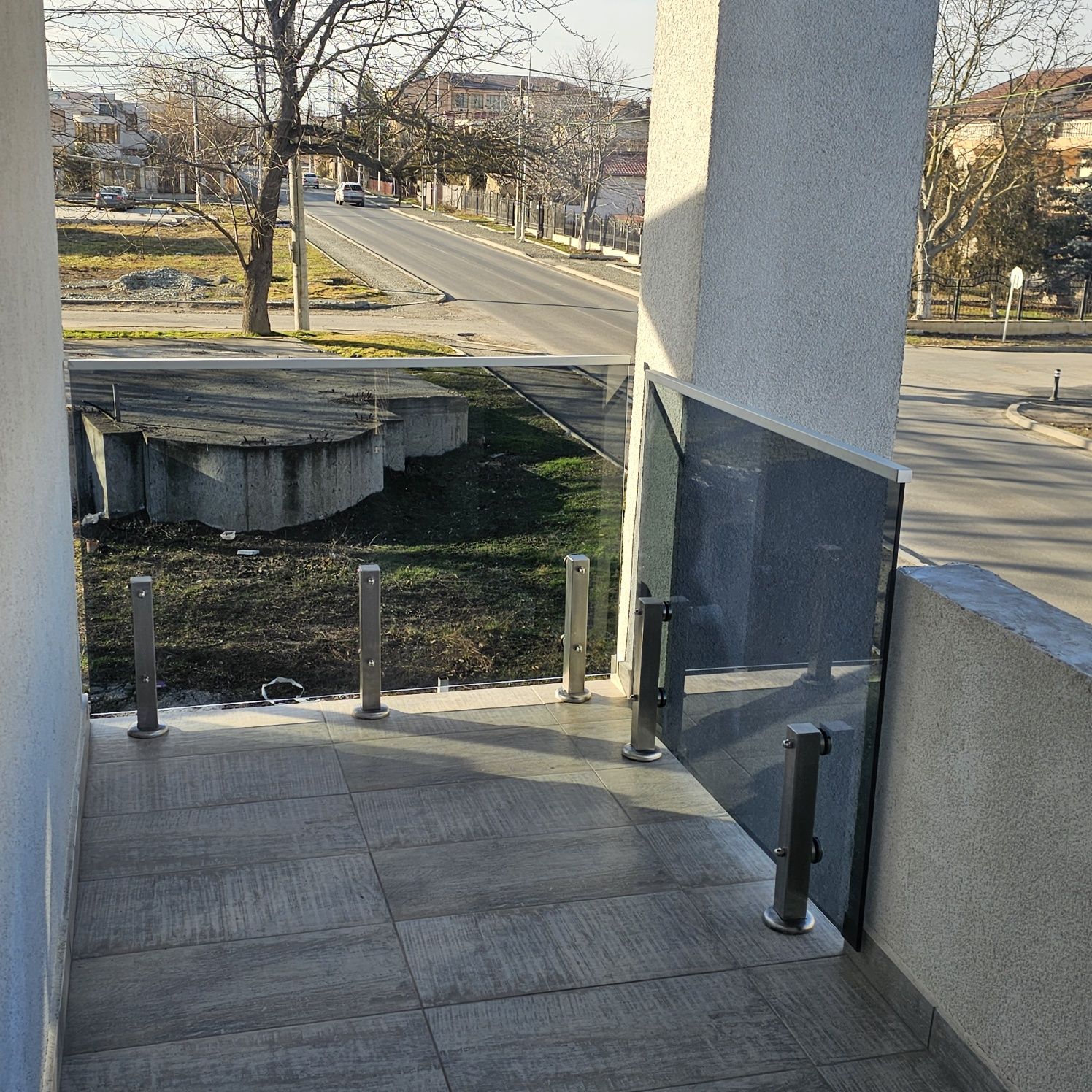 Balustrade sticla inox lemn