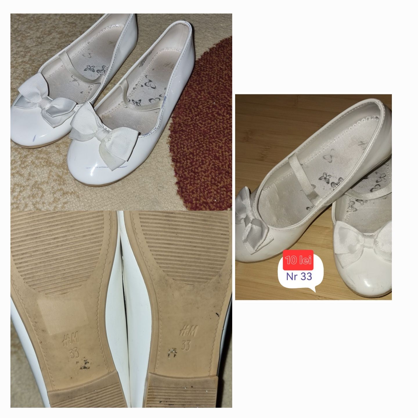 Pantofi fetite albi