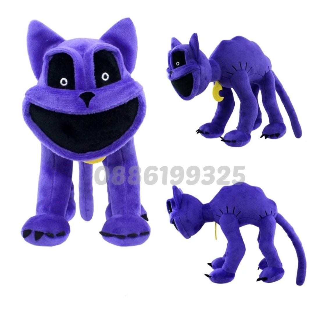 Плюшена играчка Smiling Critters Cat Nap Catnap, 30см/40см