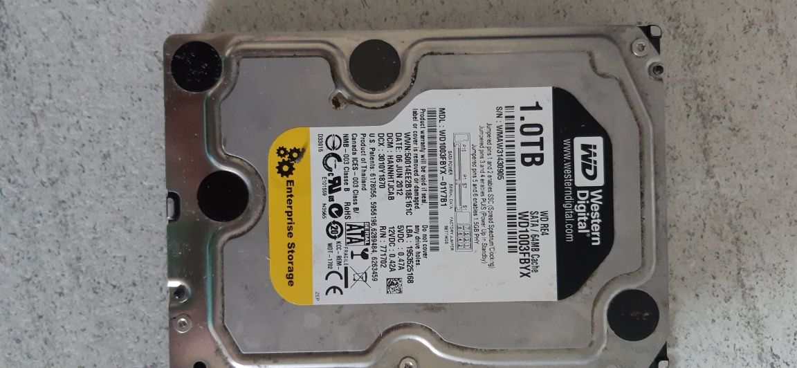 Hdd 1Tb 500Gb 80Gb 40Gb