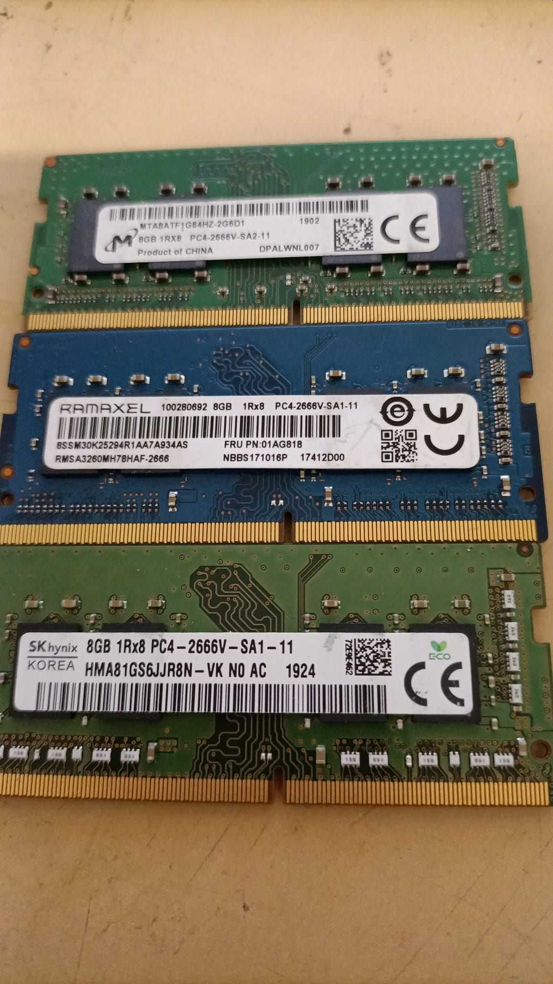 vand memorie laptop 8gb ddr4 2666 bulk  hinnix micron ramaxel samsung