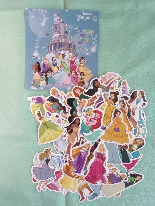 Стикери за момичета, 50 броя, Дисни принцеси