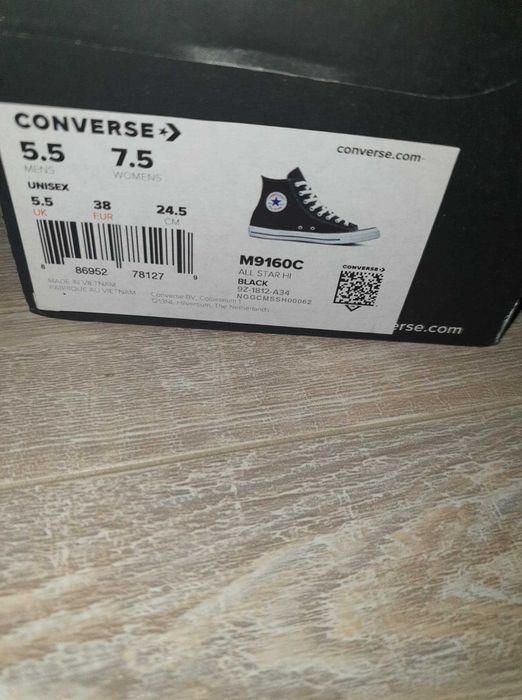 CONVERSE ALL STAR gheata negru personalizati 100% original