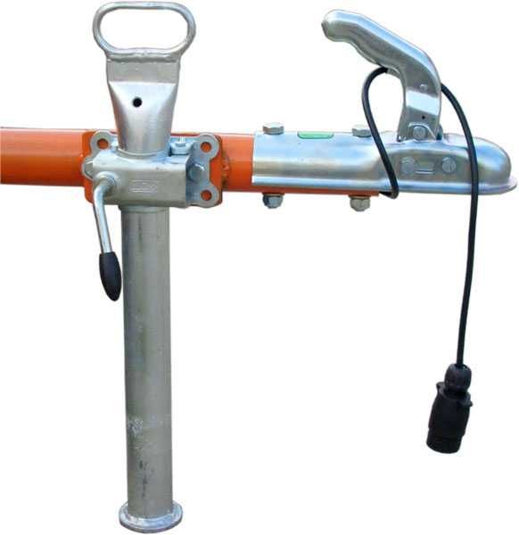 Picior de sprijin remorci, galvanizat,150kg, clema de prindere inclusa