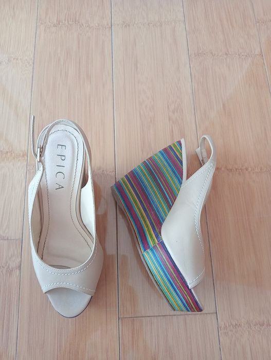 Sandale platforma crem Epica Nr 35