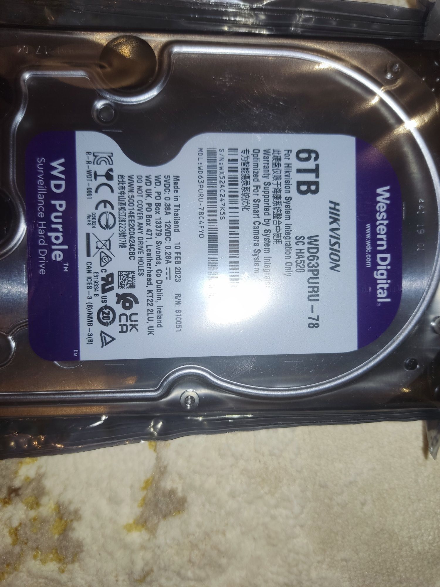 Продам внутреннмй жёсткий диск 6 TB