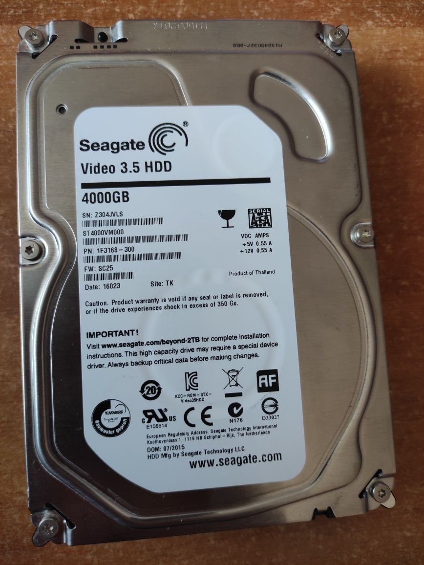 Seagate Video 4tb 4000gb ST4000VM000 hdd hard