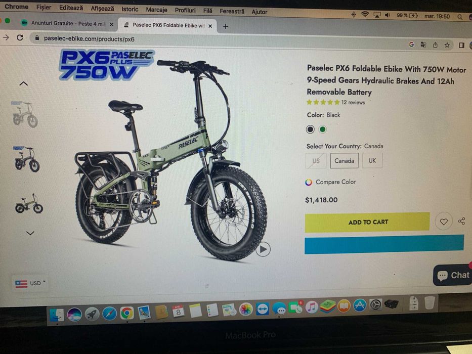 Vand bicicleta electrica pliabila