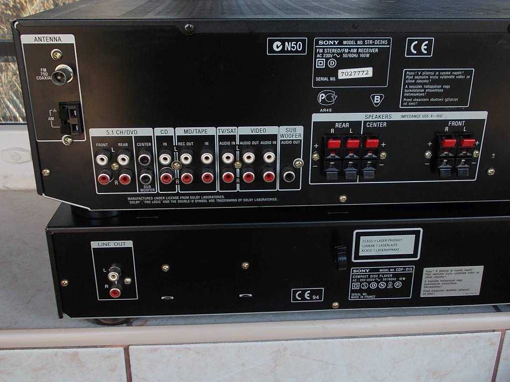 Linie SONY receiver str-de245 cd player cdp-215 telecomanda originala
