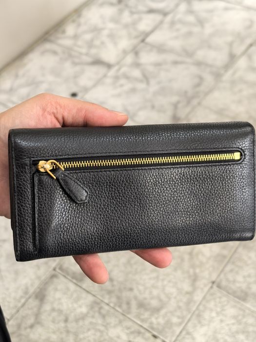 Prada Continental Long Wallet Vitello Daino Leather