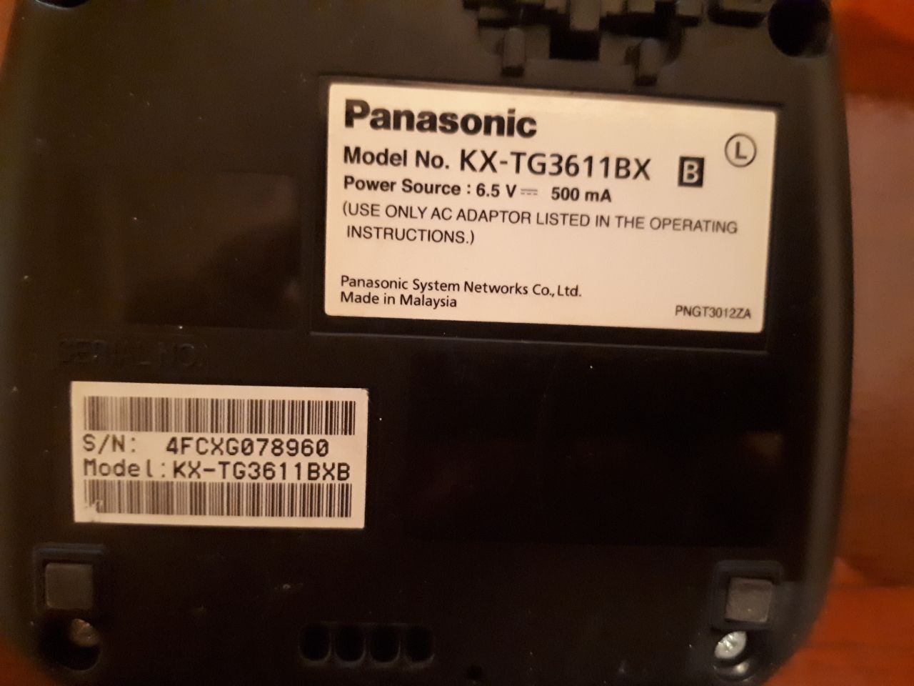 Panasonic KX-TG3611BX