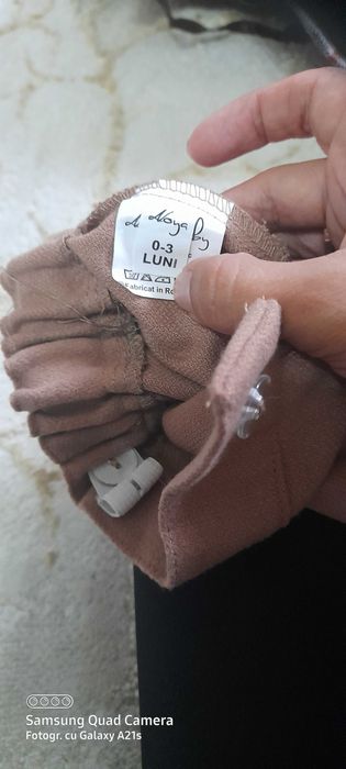 Set elegant din  trei piese virsta 0/3luni fabricat în România