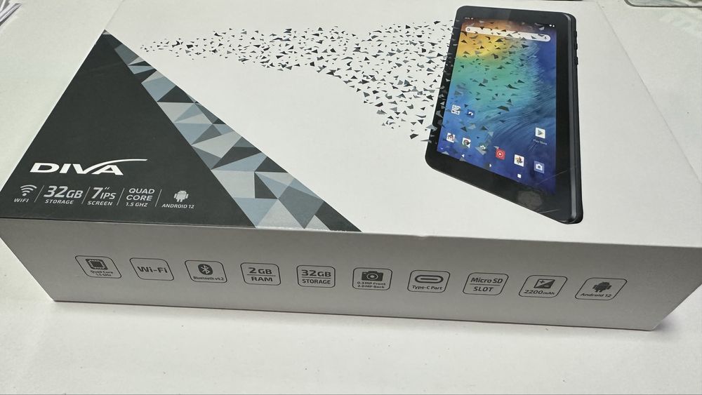 Таблет DIVA7" X7-2 black wi-fi 32G, RAM 2G