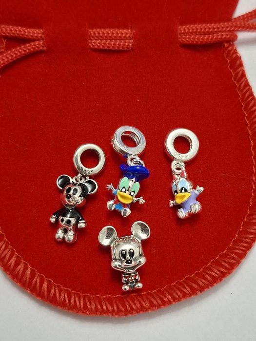 Pandantiv argint nou Daisy,Duck și Mickey Mouse