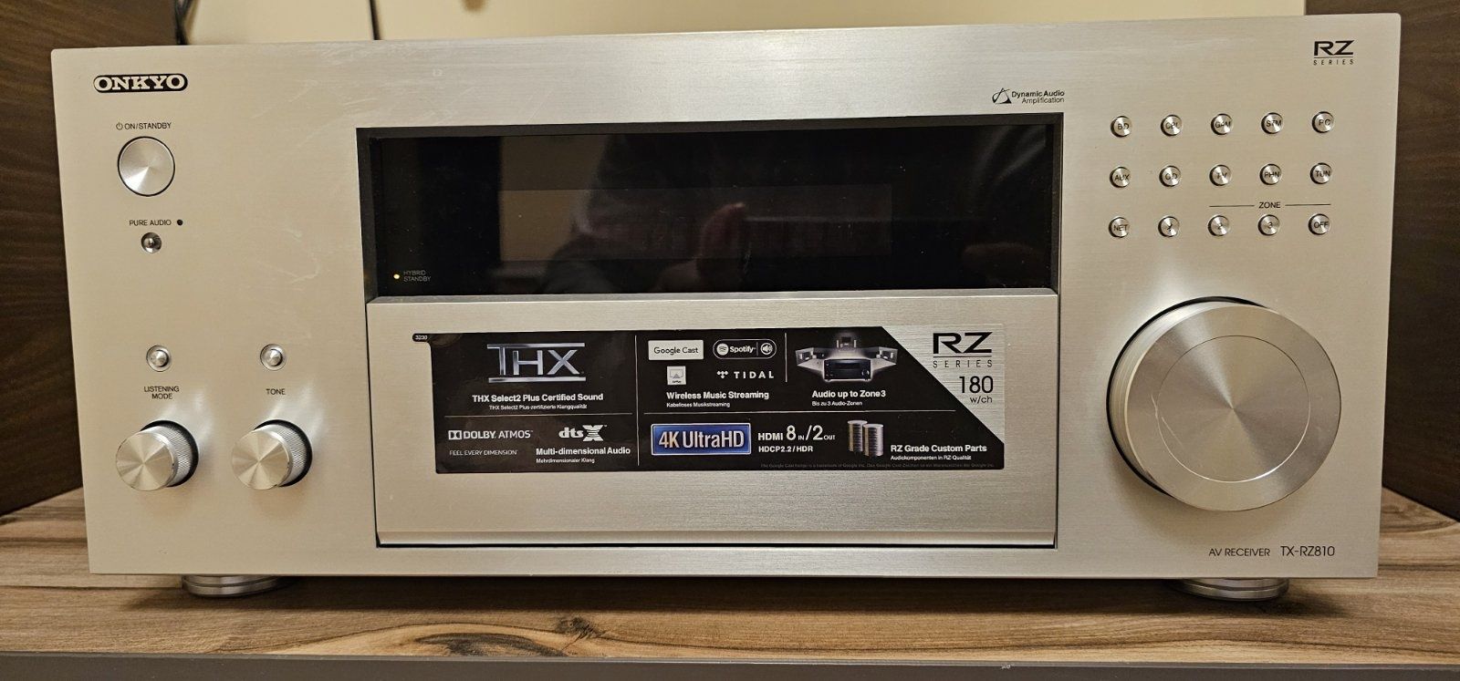 A/V receiver Onkyo TX-RZ810 7.2 channel 4K network