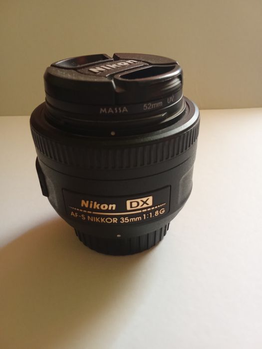Obiectiv Nikon - AS-S NIKKOR 35mm 1:1.8G DX + capace protectie + filtr