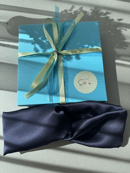 Копринена диадема.  Лента за глава от 100% естествена коприна