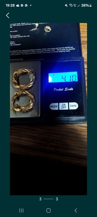Cercei  Aur. 18 kt ,