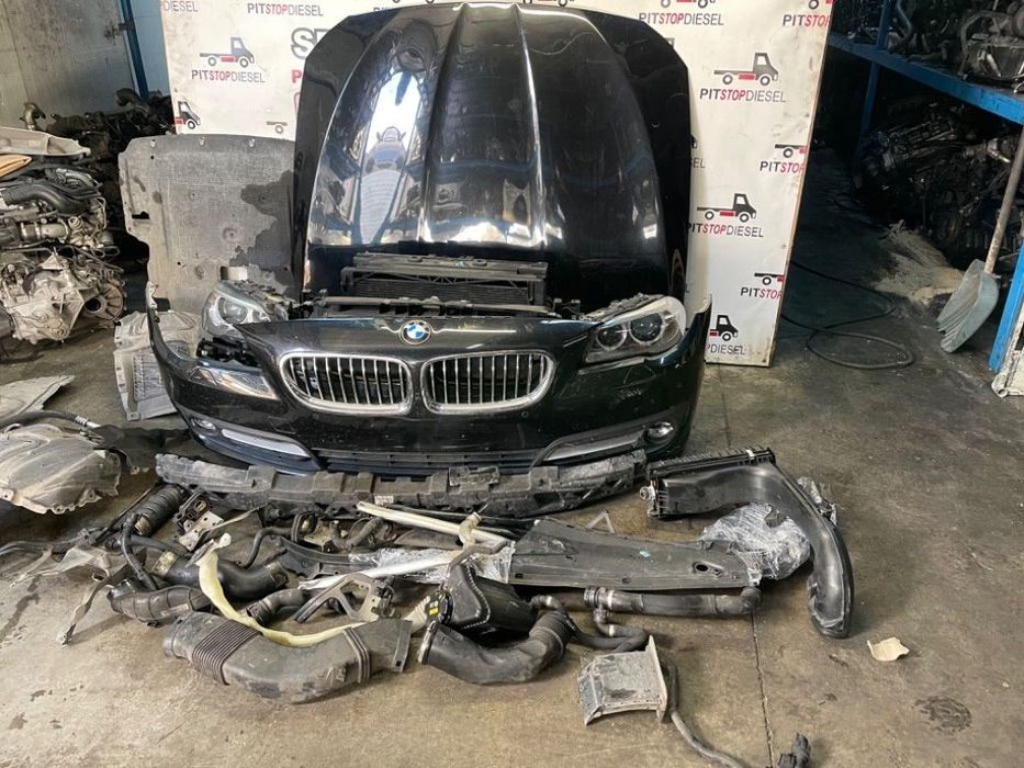 Fata completa BMW F10 F11 3.0 530d m50d lci Facelift 2013 2014 2015 2016 2017 capota-faruri-bara-grila-radiator