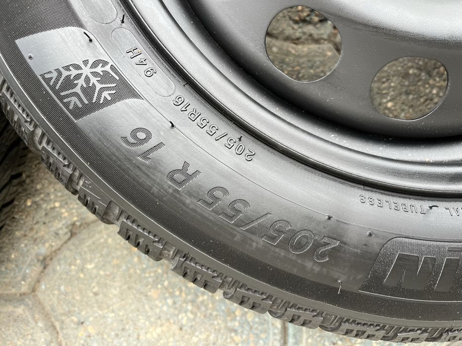 Jante otel 5x112mm, anvelope iarna 205/55 R16, Vw, Audi, Seat, Skoda