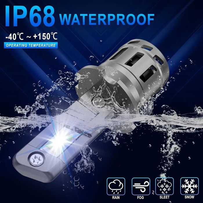 LED Диодни крушки за фарове- H3, DC 12V, 10600LM, 6000K.