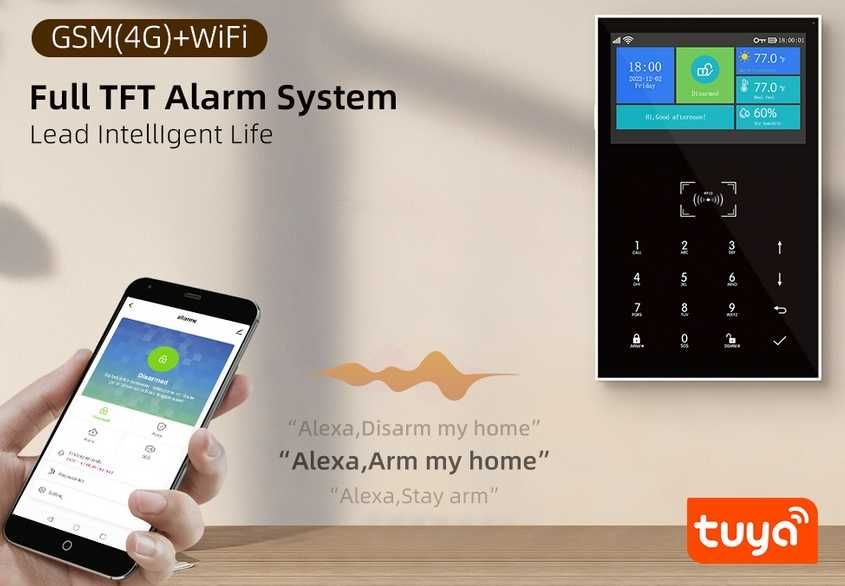 GSM WIFI алармена система за дом, вила, офис G-109 Smartlife, Tuya