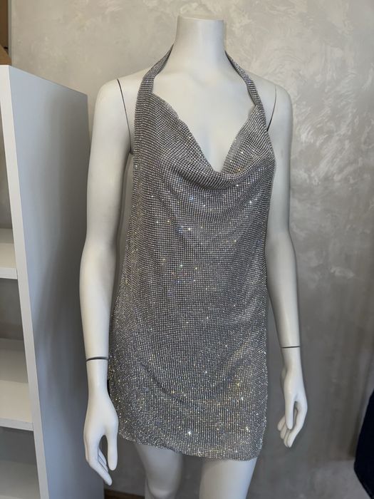 Сребърна  дамска рокля