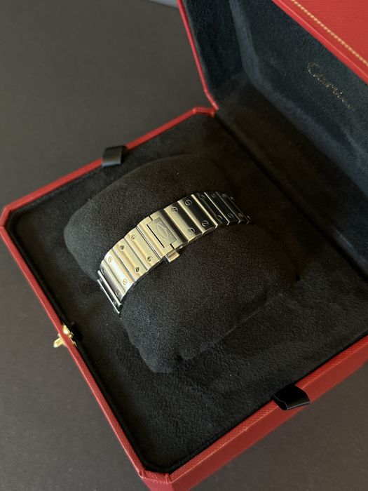 Ceas Cartier Santos L Black Dial