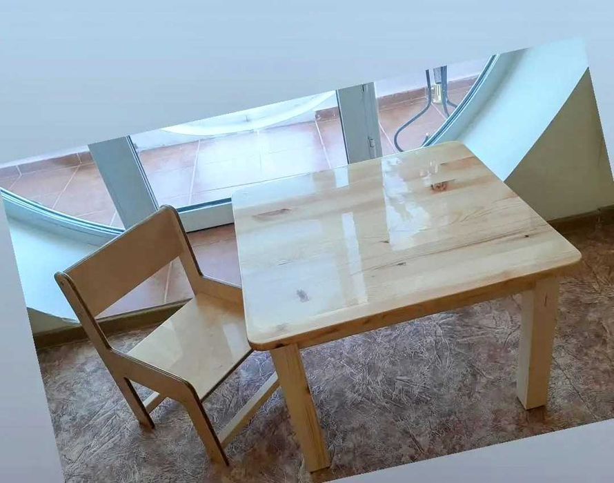 Детский Монтессори стол и стул (комплект)