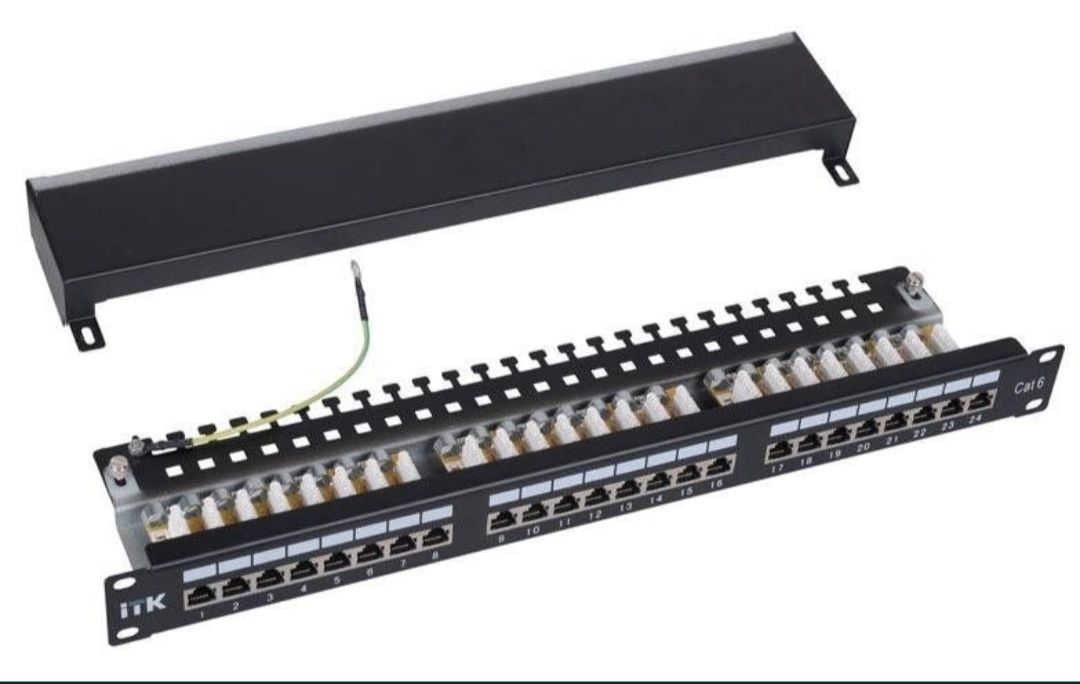 PP24-1UC6C-D05 ITK 1U патч-панель кат.6 STP, 24 порта (Dual), с органа