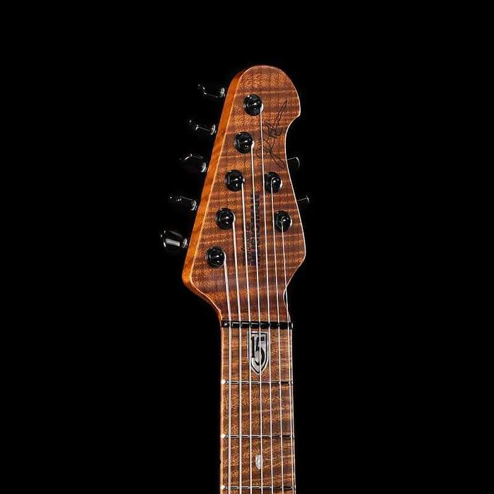 Гитара Ernie Ball Music Man John Petrucci JP15-7 Green Tiger Eye Quilt