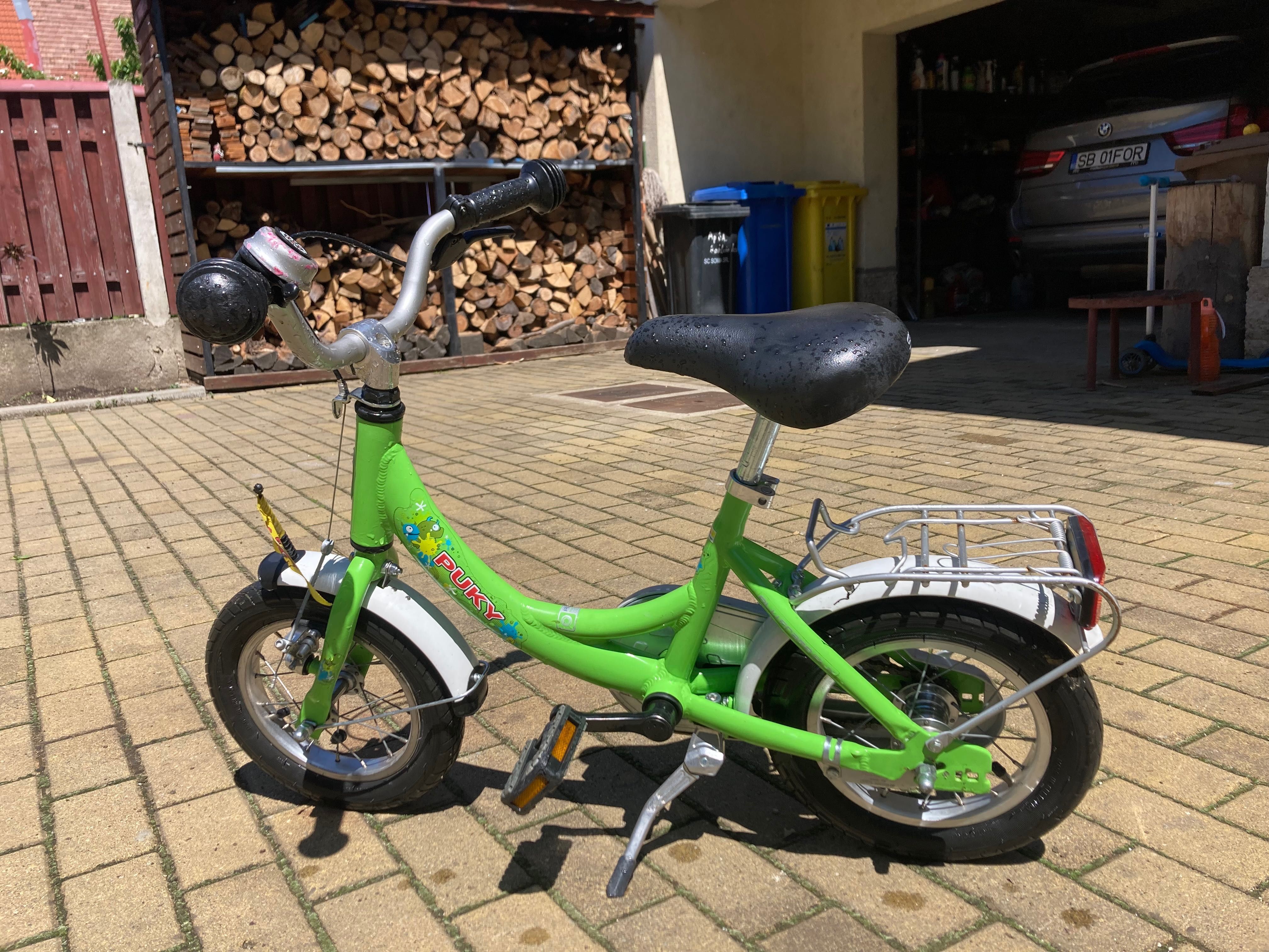 Bicicletă pentru copii 12’ PUKY ZL 12-1, ALUMINIU Verde