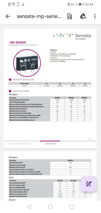 Vând releu static(SSR) MP240D4