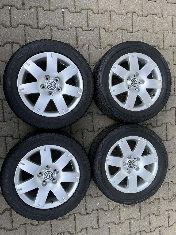 Jante aliaj 5x112mm, anvelope 215/55 R16, VW Passat, Sharan, Caddy