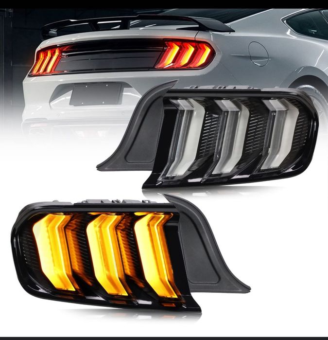 Ford mustang задни стопове 15-17 18+ жълт мигач