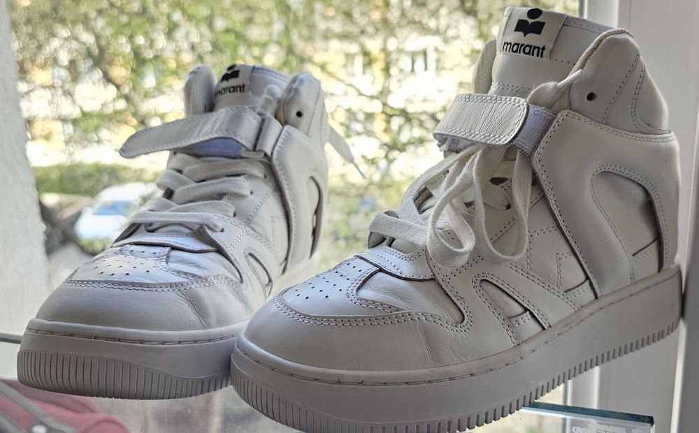 Tenesi dama/adidasi/pantofi sport înalți ISABEL MARANT, piele, nr 38