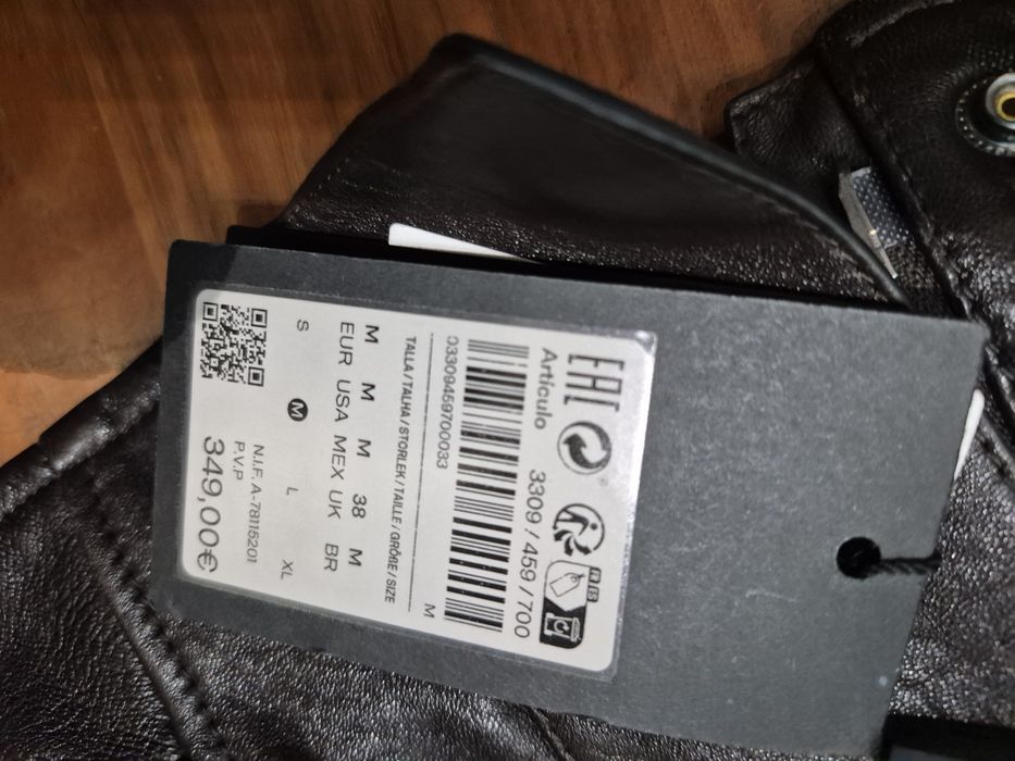 Geaca de piele bărbați Massimo Dutti