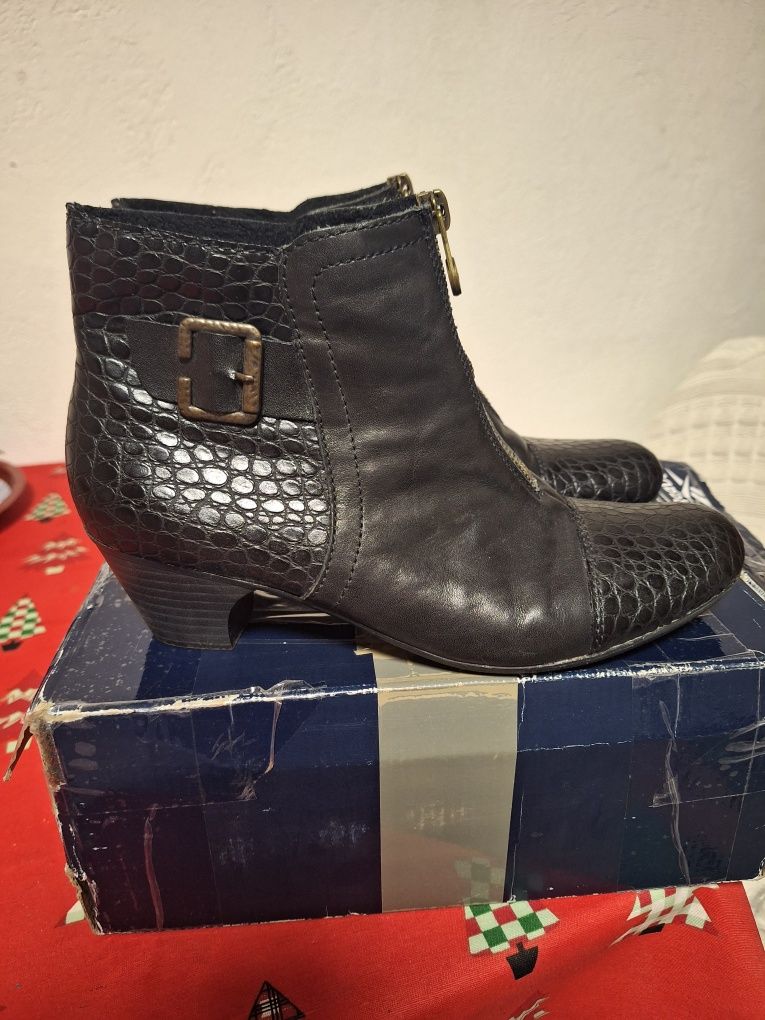 Ghete dama piele, botine piele naturala 39 ,nu Zara, H&M