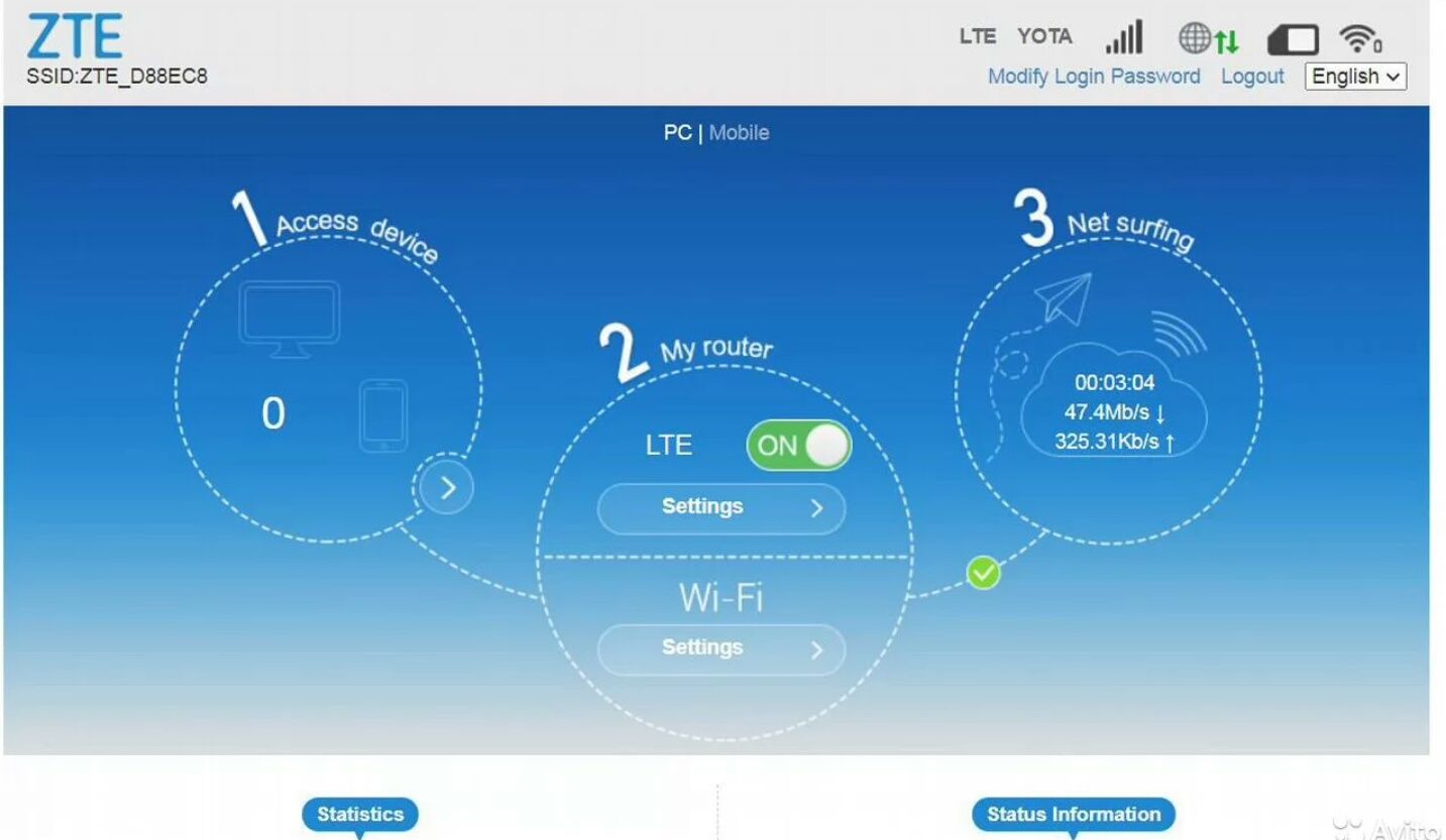 Модем Huawei wi Fi Usb