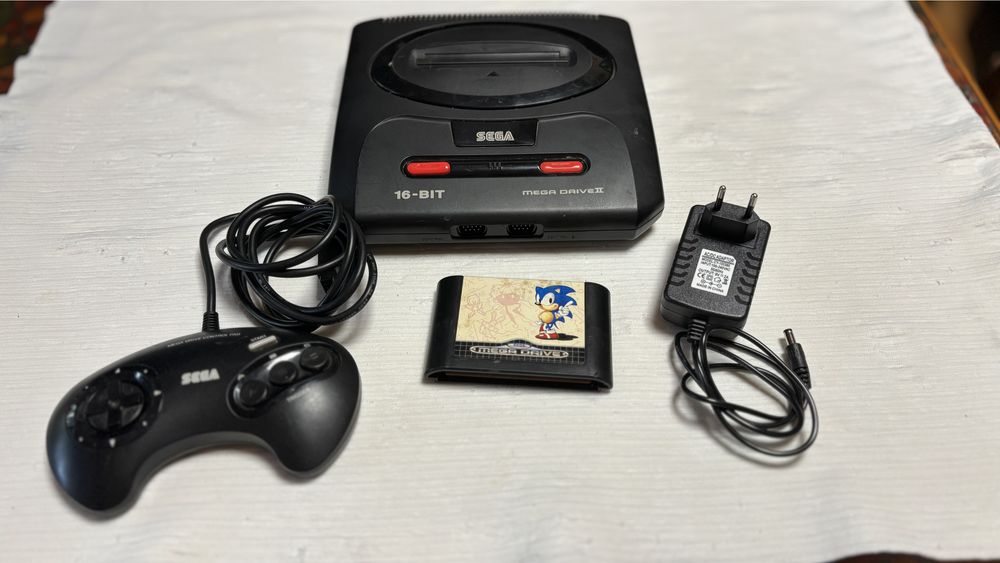 Consola Sega Mega Drive 2 Model MK-1631-50+Sonic+Citeste Anunt-FIX