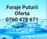 Foraje Puturi Apa Calitate Uz Casnic Oferta
